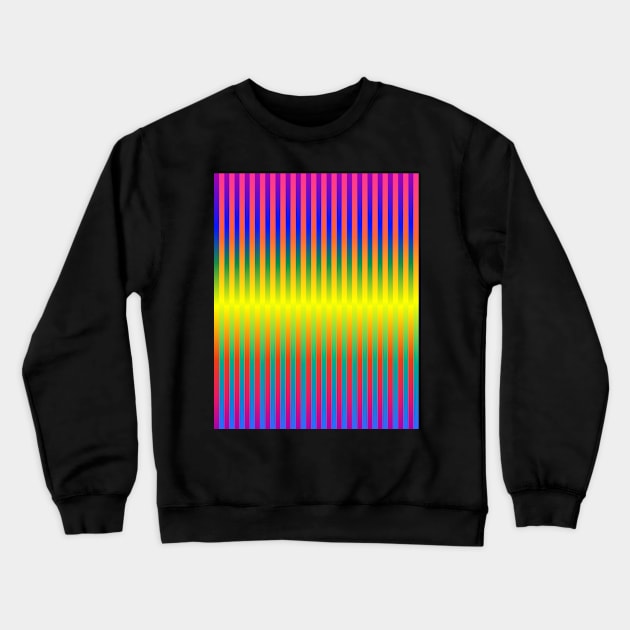 Dark and Light Rainbows (Stripes) Crewneck Sweatshirt by Aqua Juan